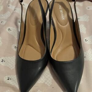 lane Bryant sz 9W black slingback pump heels